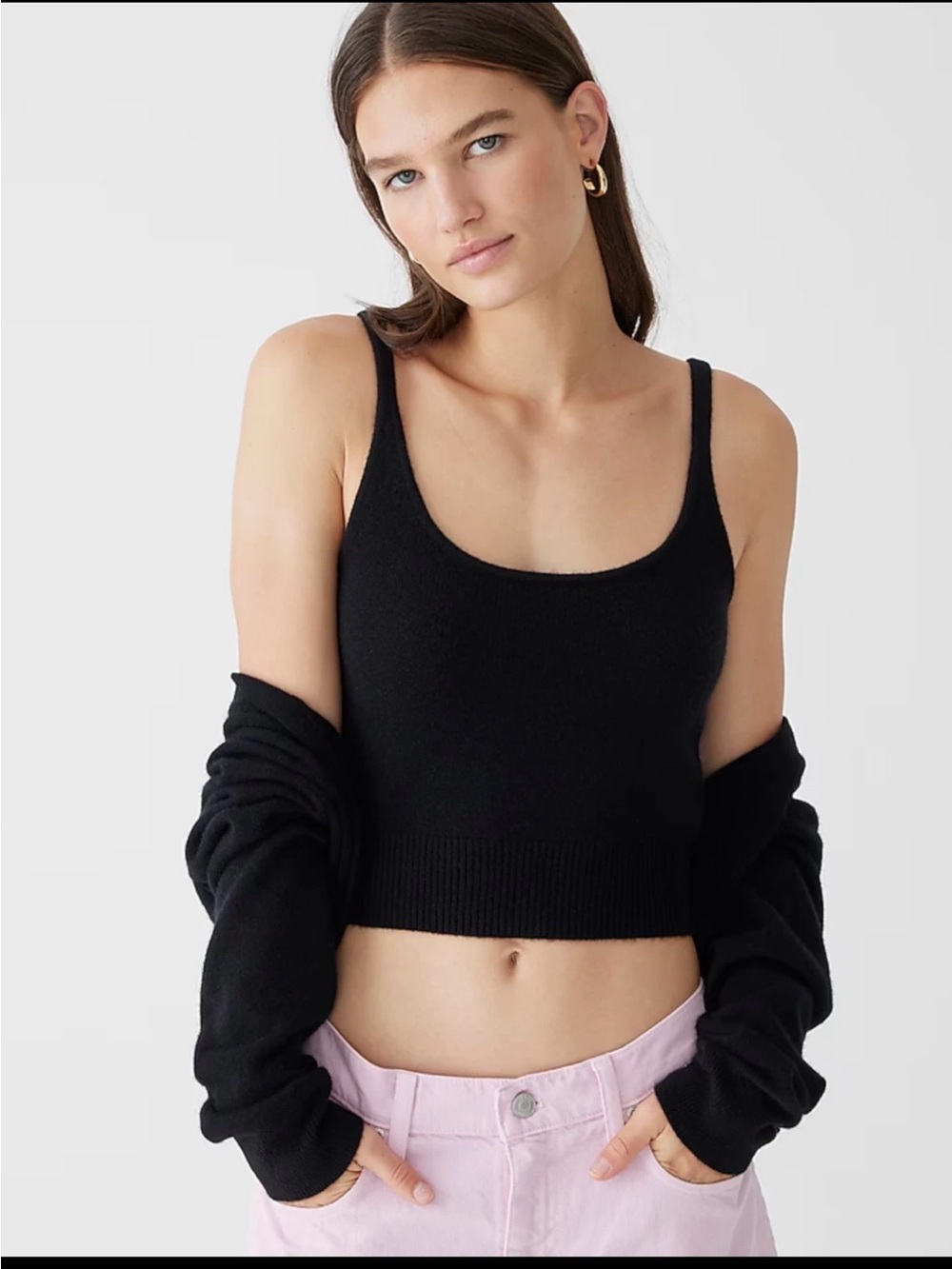 J. Crew Black Knit Tank